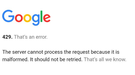 Błąd Google