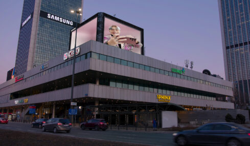 reklama 3D Samsung w Warszawie